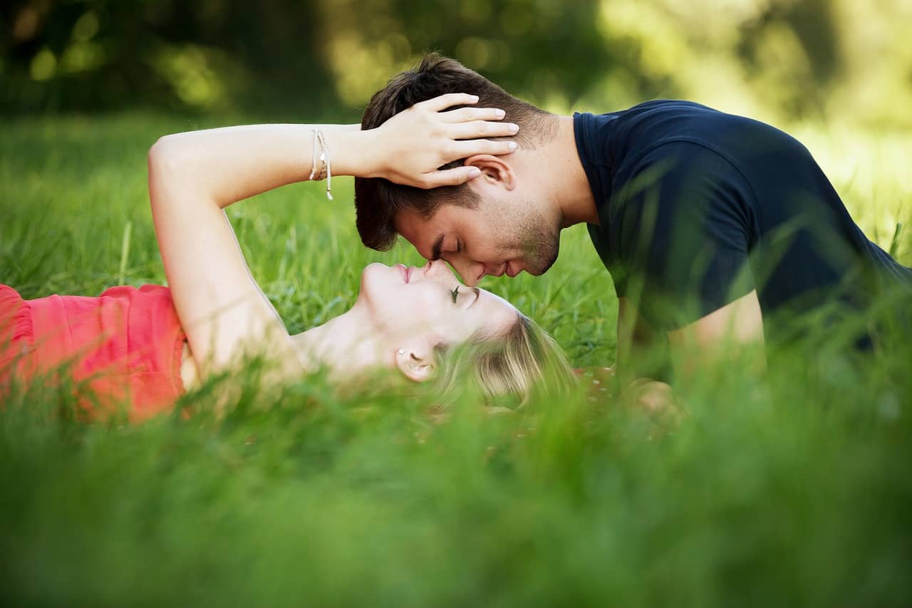 Romantic Couple in grass